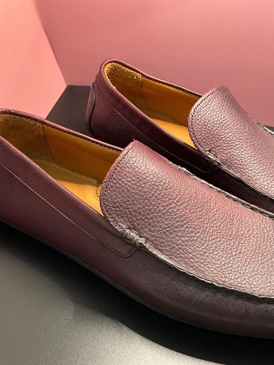 Allen Edmonds Santiago Leather Driving Loafers-Burgundy US Men’s 12 NWOT